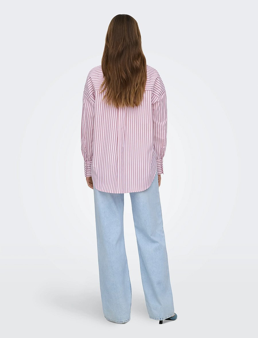 ONLY - ONLOREGON ALVA LS REG SHIRT NOOS WVN - pikkade varrukatega särgid - fuchsia pink - 3