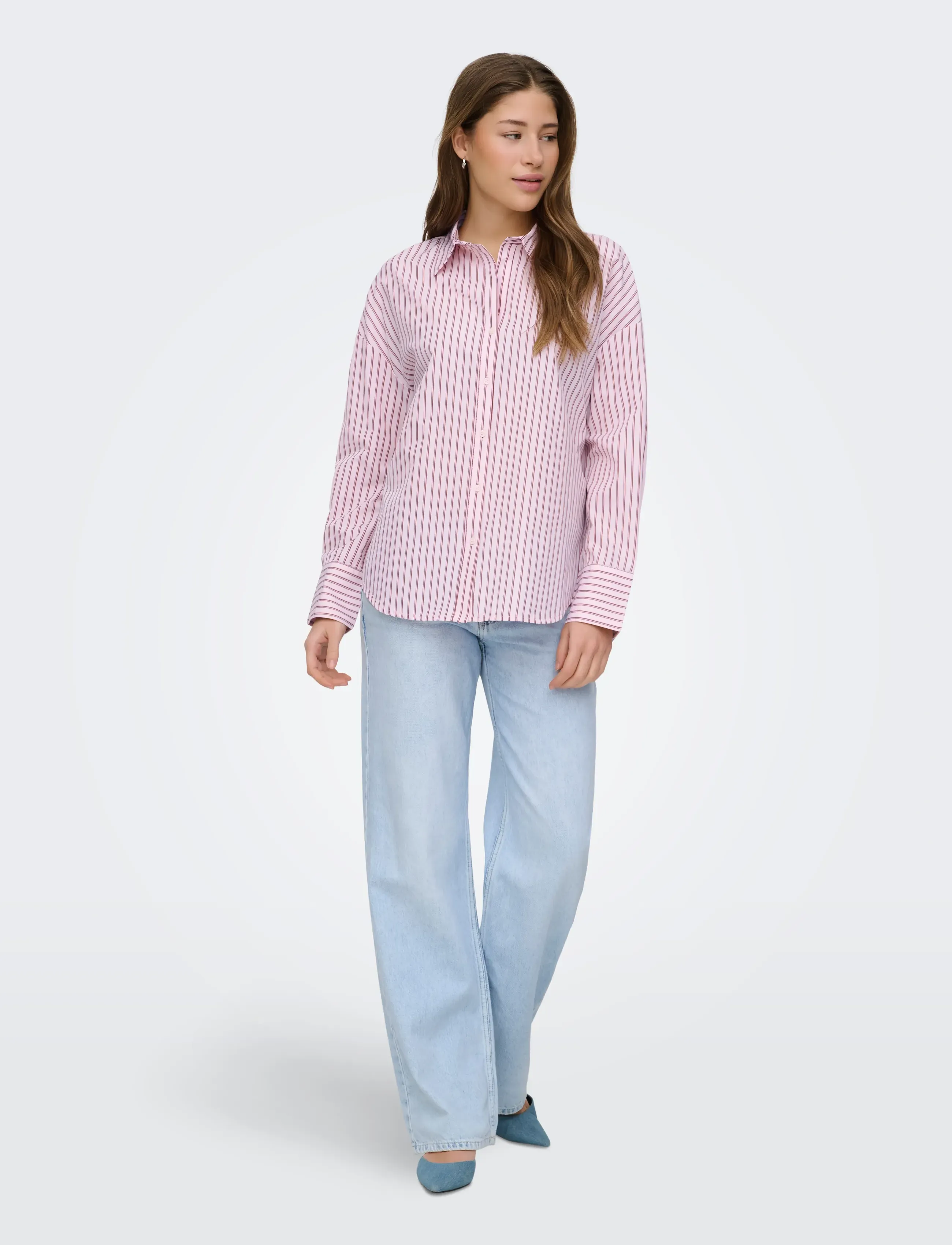 ONLY - ONLOREGON ALVA LS REG SHIRT NOOS WVN - pikkade varrukatega särgid - fuchsia pink - 4