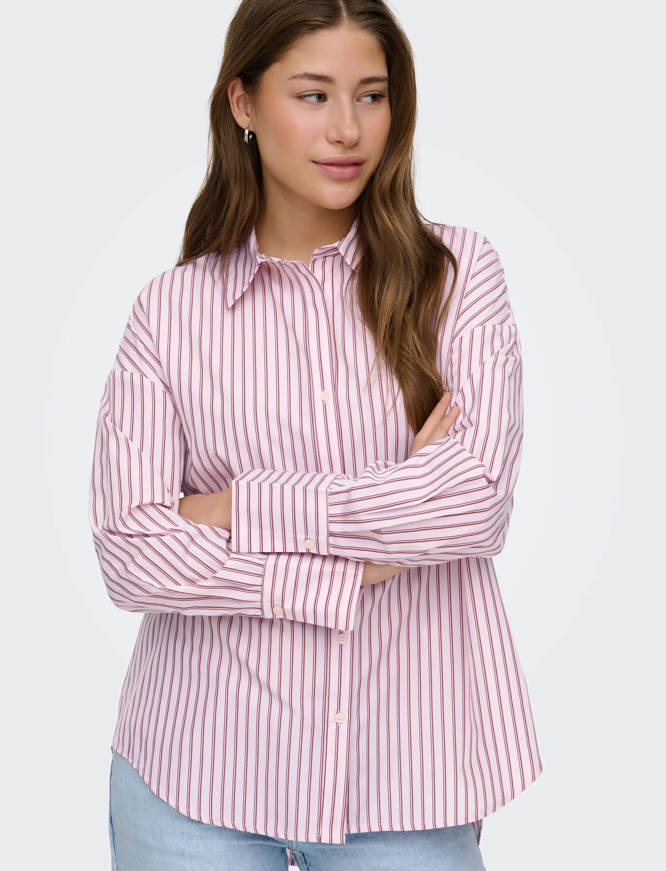 ONLY - ONLOREGON ALVA LS REG SHIRT NOOS WVN - langärmlige hemden - fuchsia pink - 5