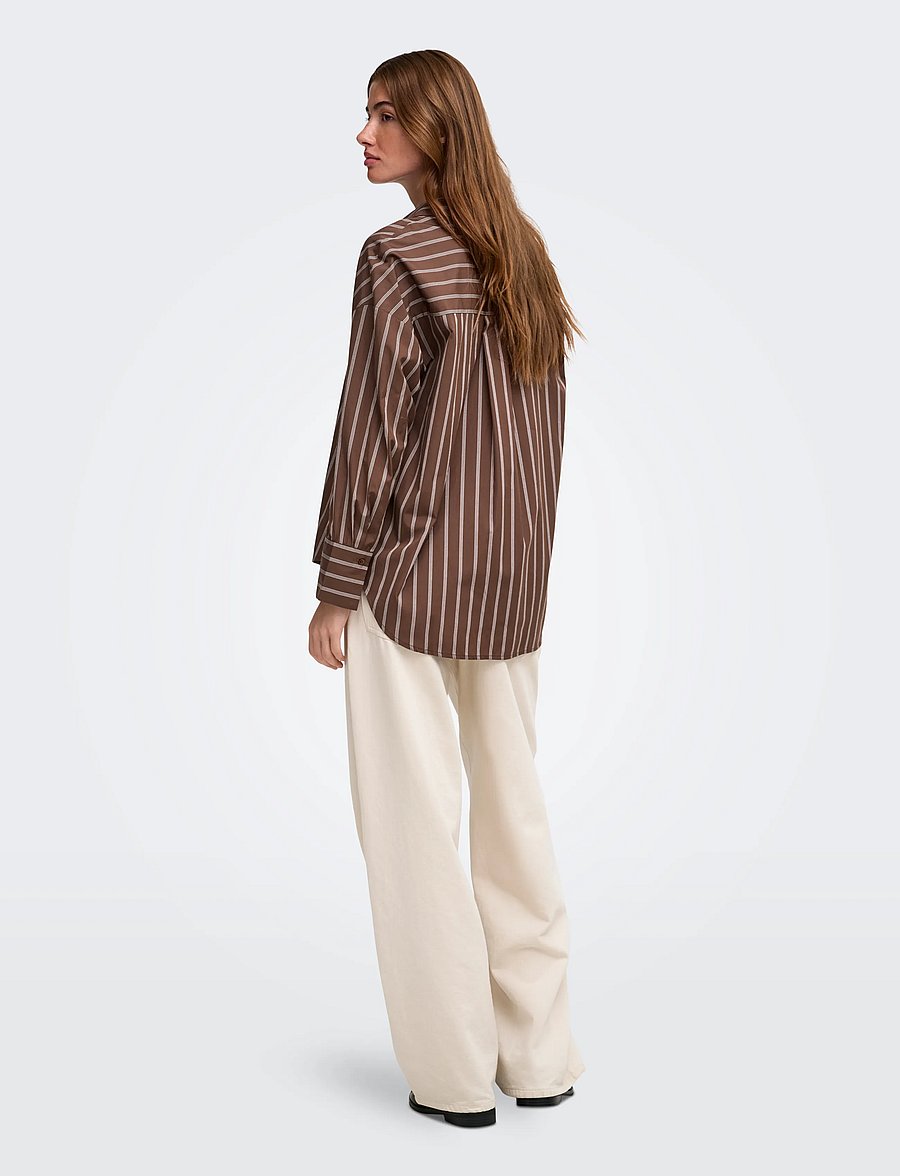 ONLY - ONLOREGON ALVA LS REG SHIRT NOOS WVN - langärmlige hemden - potting soil - 3
