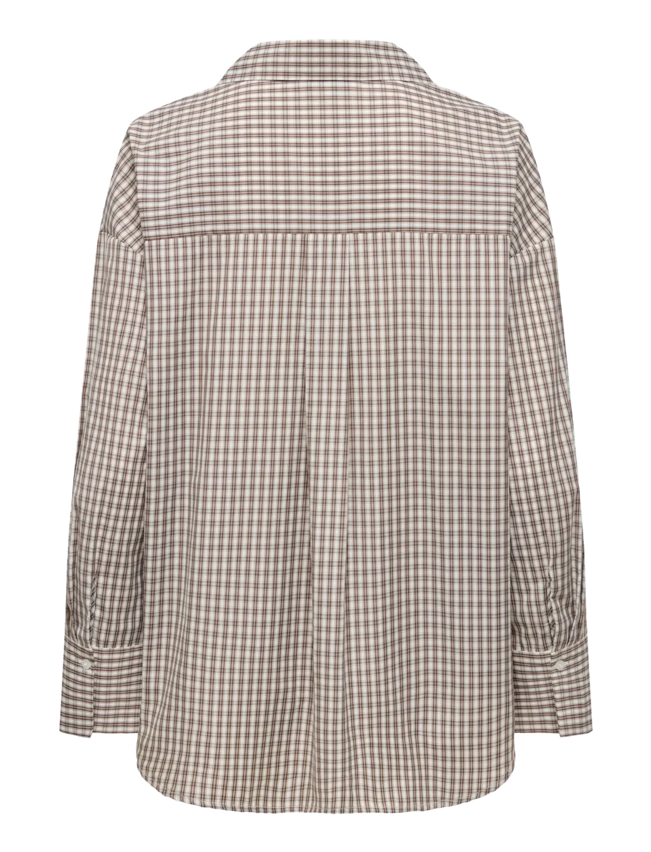ONLY - ONLOREGON ALVA LS REG SHIRT NOOS WVN - långärmade skjortor - sandshell - 1