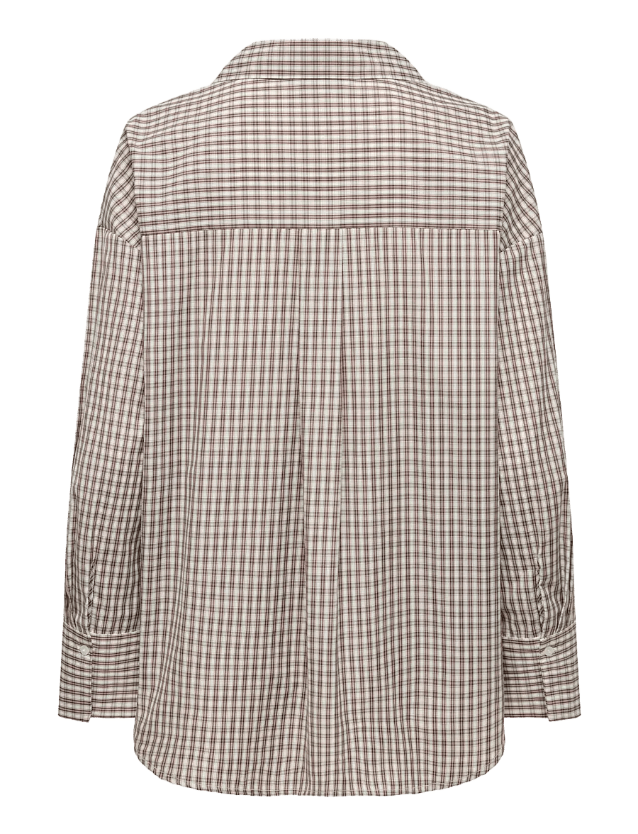 ONLY - ONLOREGON ALVA LS REG SHIRT NOOS WVN - långärmade skjortor - sandshell - 1
