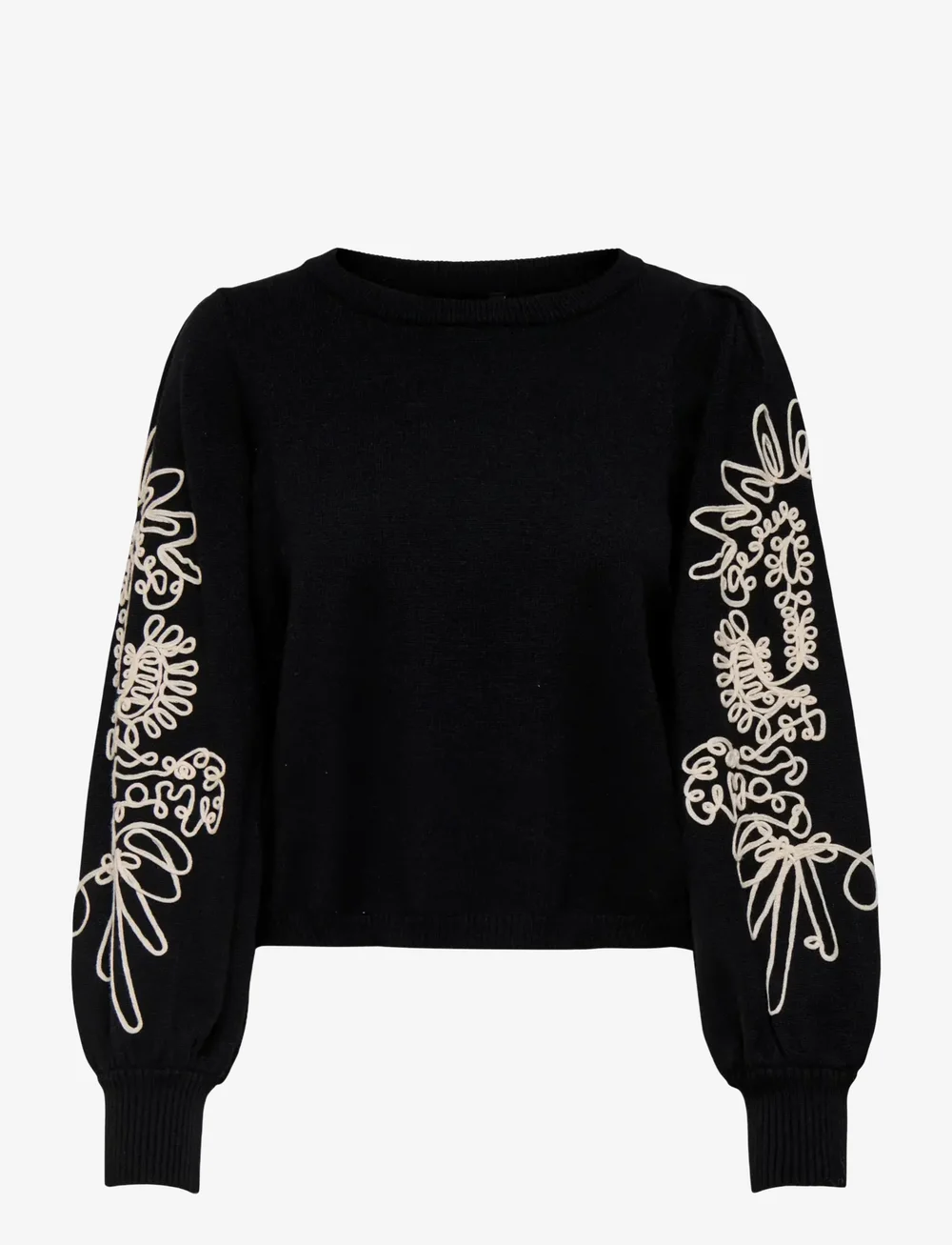 ONLY - ONLMAGNOLIA LS DETAIL PULLOVER KNT - striktrøjer - black - 0