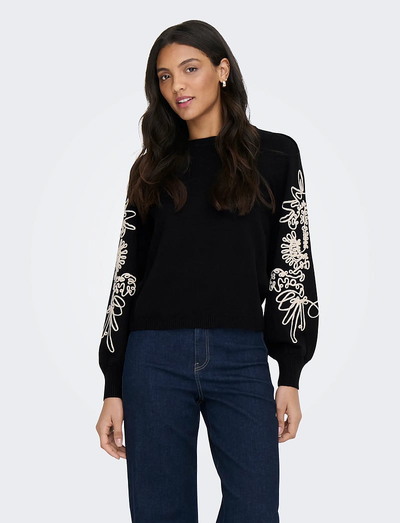 ONLY - ONLMAGNOLIA LS DETAIL PULLOVER KNT - pullover - black - 0