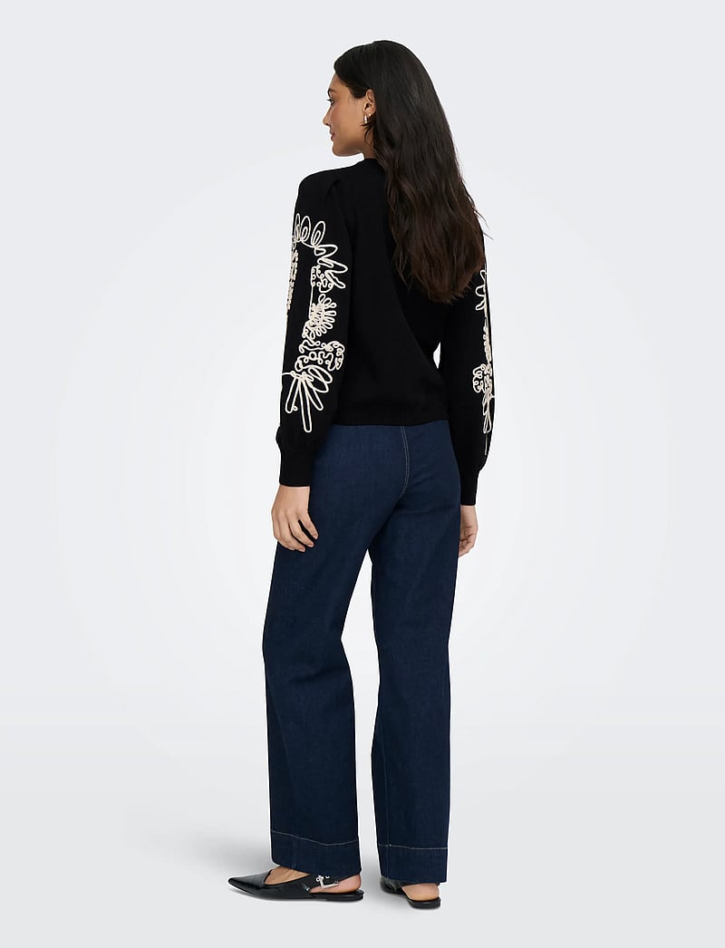 ONLY - ONLMAGNOLIA LS DETAIL PULLOVER KNT - pullover - black - 3