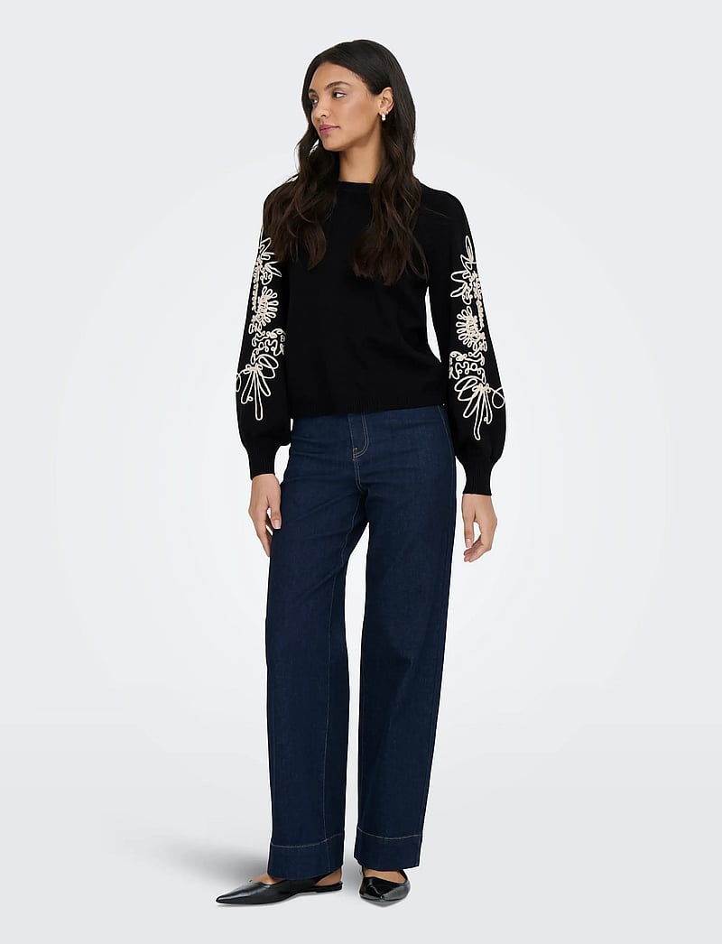 ONLY - ONLMAGNOLIA LS DETAIL PULLOVER KNT - pullover - black - 4