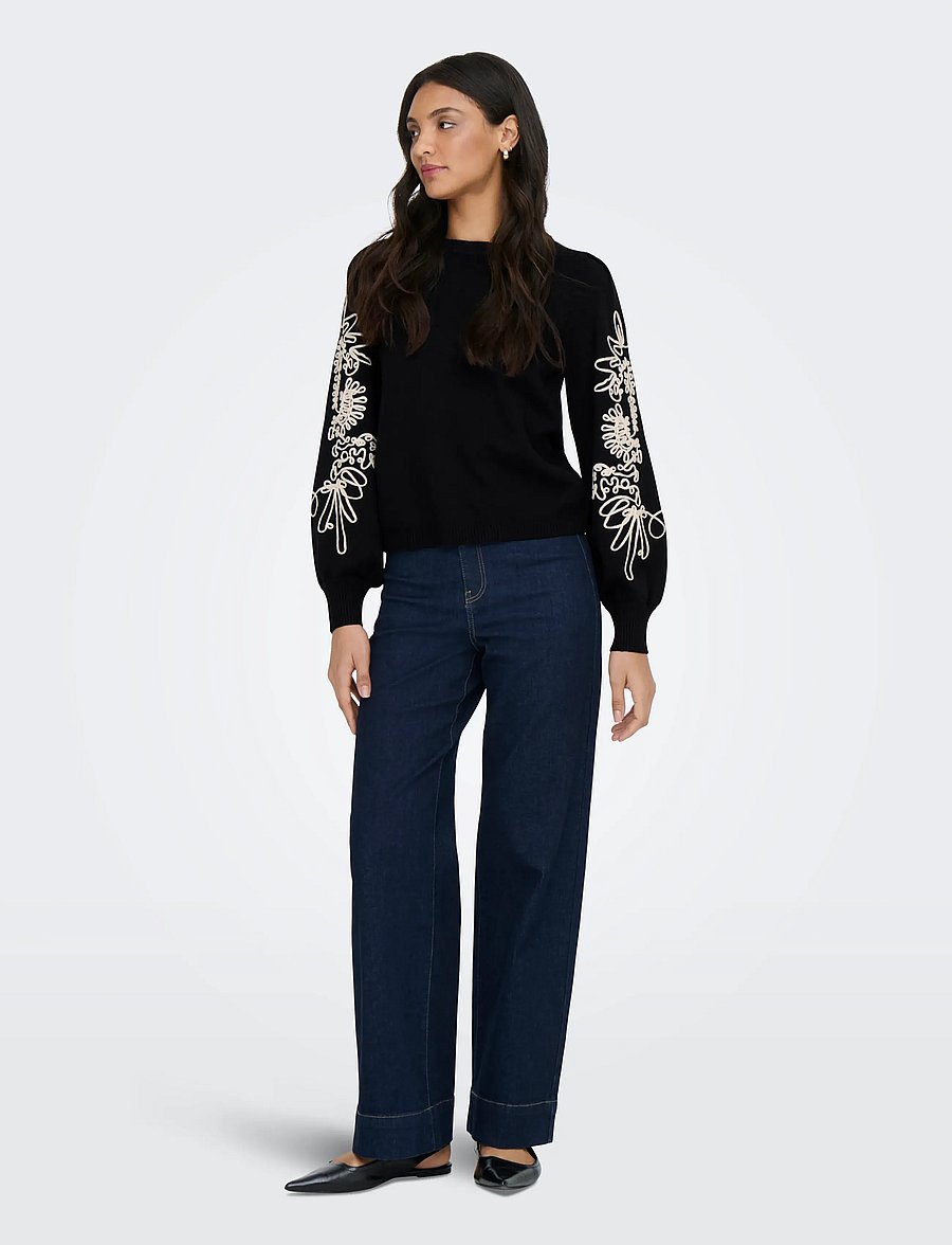 ONLY - ONLMAGNOLIA LS DETAIL PULLOVER KNT - pullover - black - 4