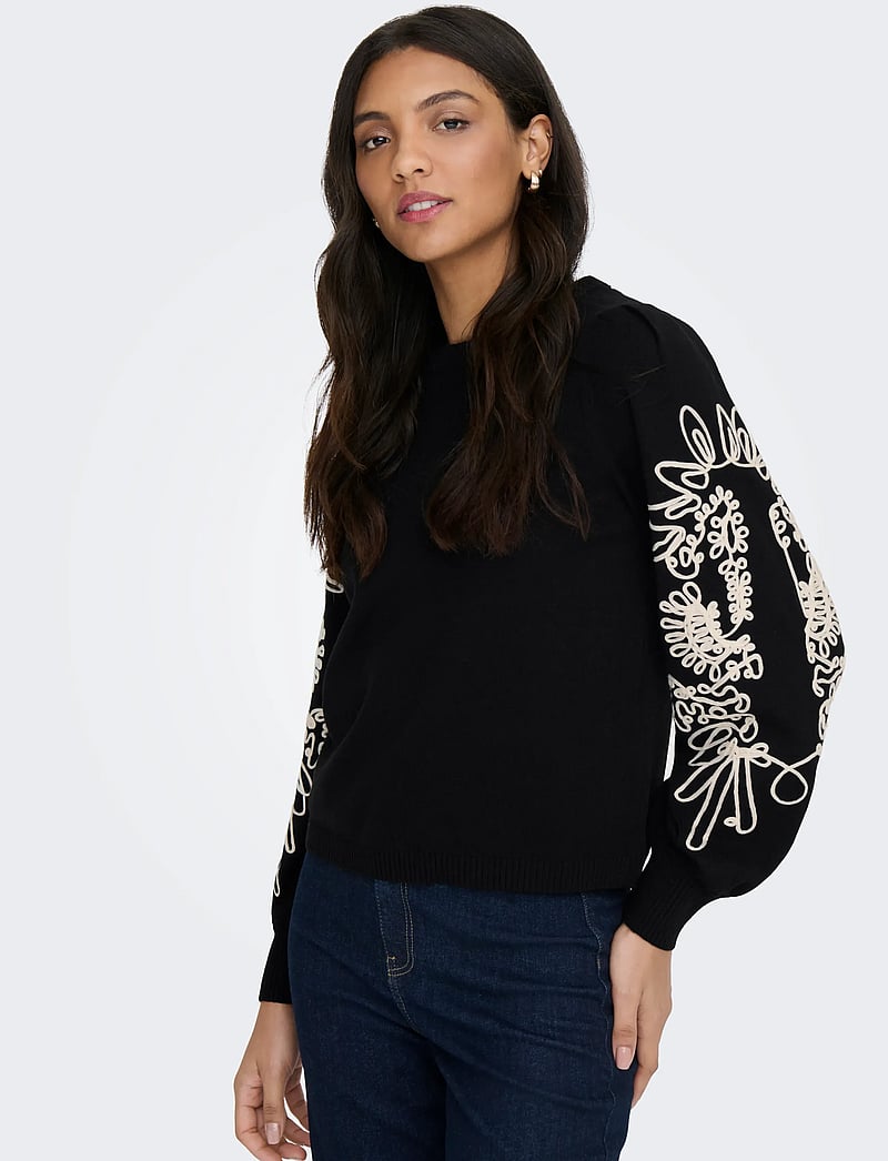 ONLY - ONLMAGNOLIA LS DETAIL PULLOVER KNT - pullover - black - 5