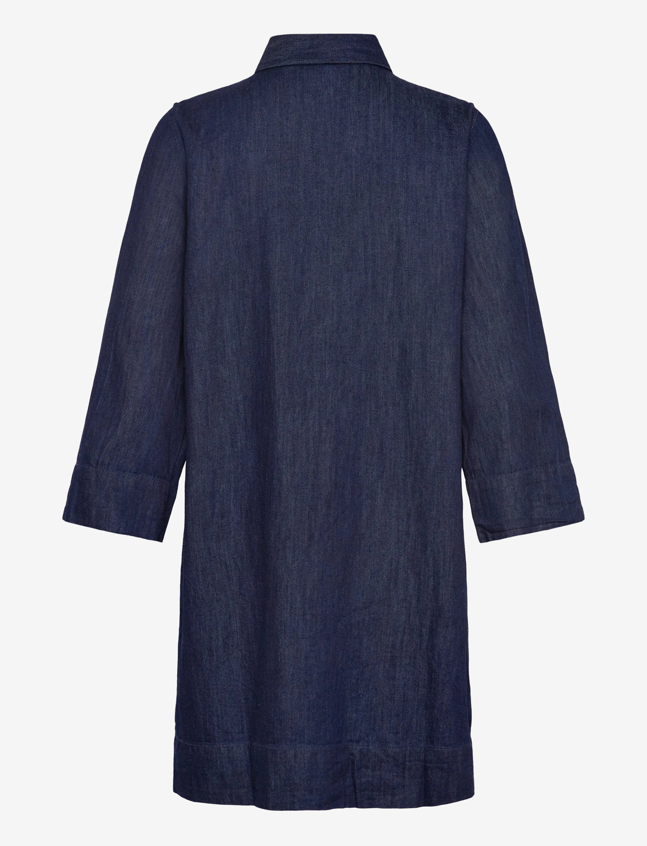 ONLY - ONLAMARI 3/4 SHORT DRESS WVN - skjortklänningar - blue denim - 1