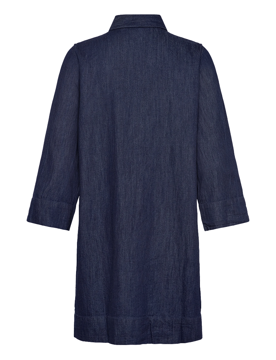 ONLY - ONLAMARI 3/4 SHORT DRESS WVN - overhemdjurken - blue denim - 2