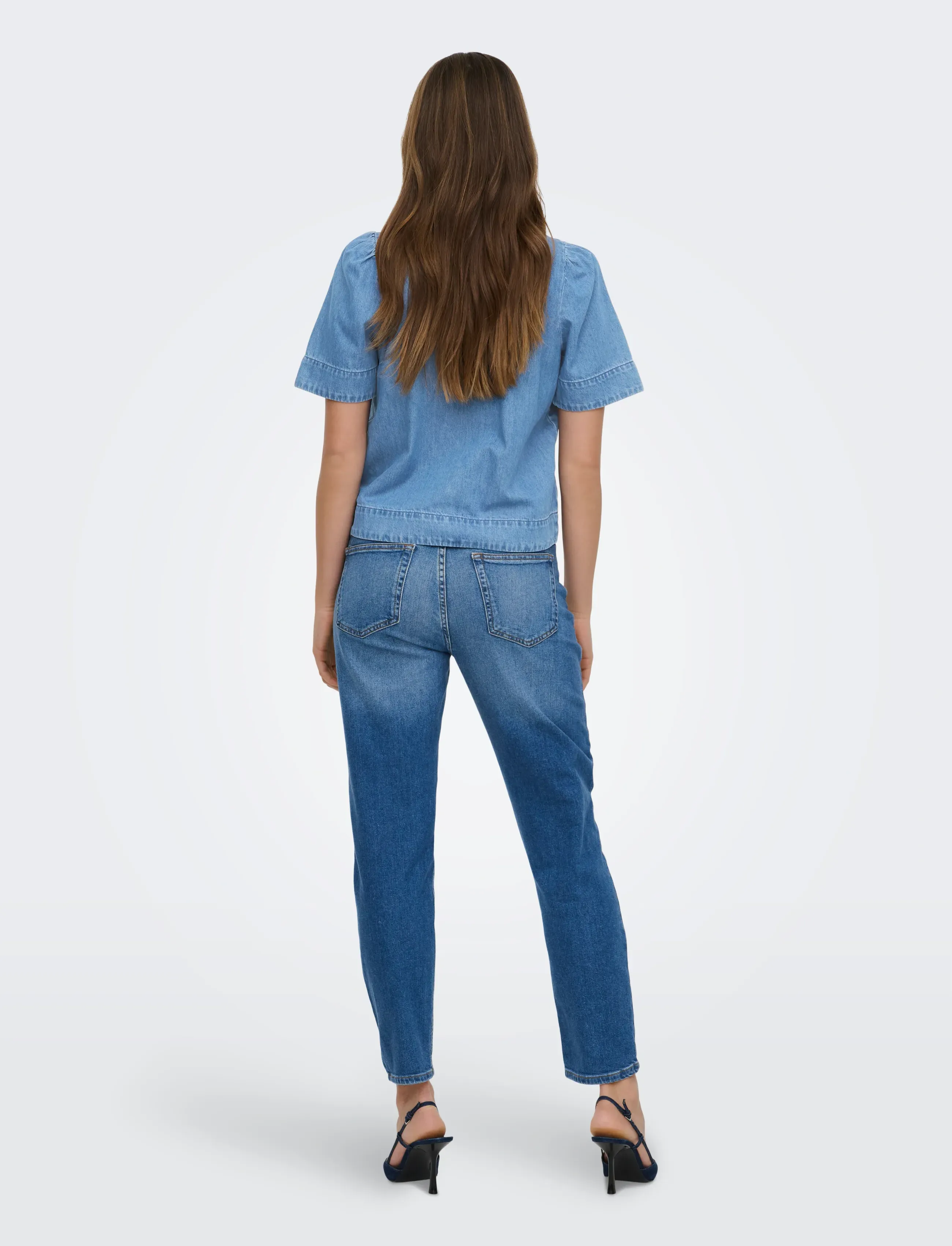 ONLY - ONLASTRA SS DNM SHIRT QYT - denimskjorter - medium blue denim - 3