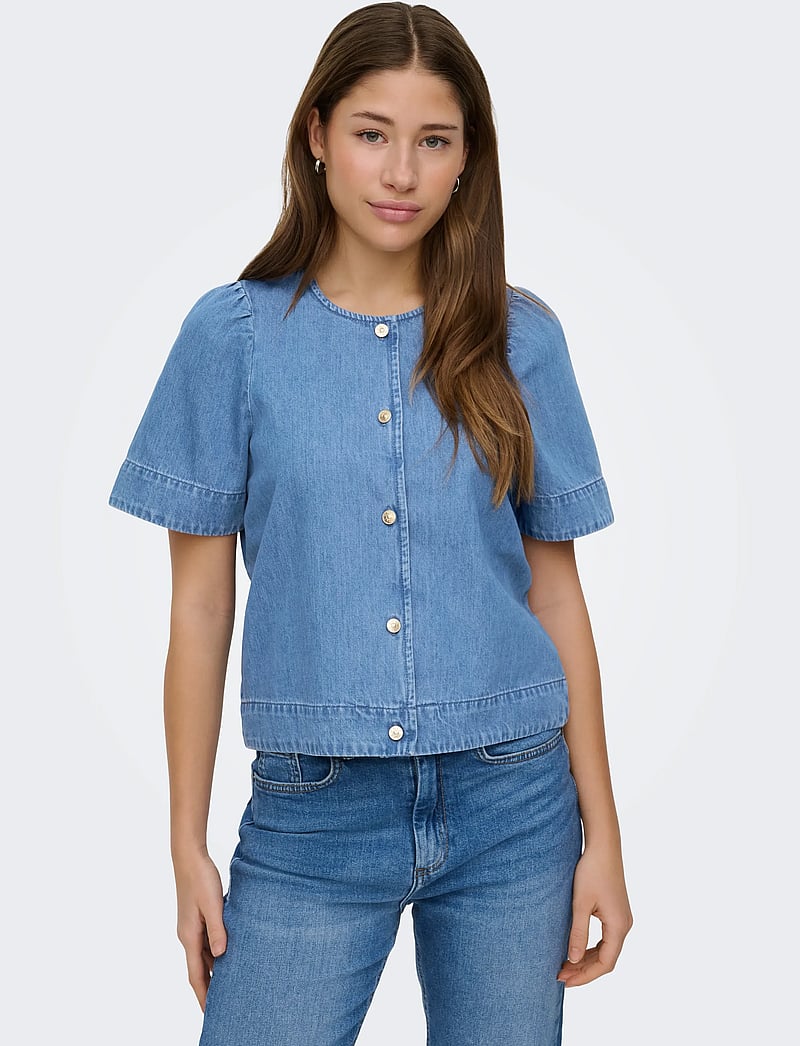 ONLY - ONLASTRA SS DNM SHIRT QYT - jeanshemden - medium blue denim - 5