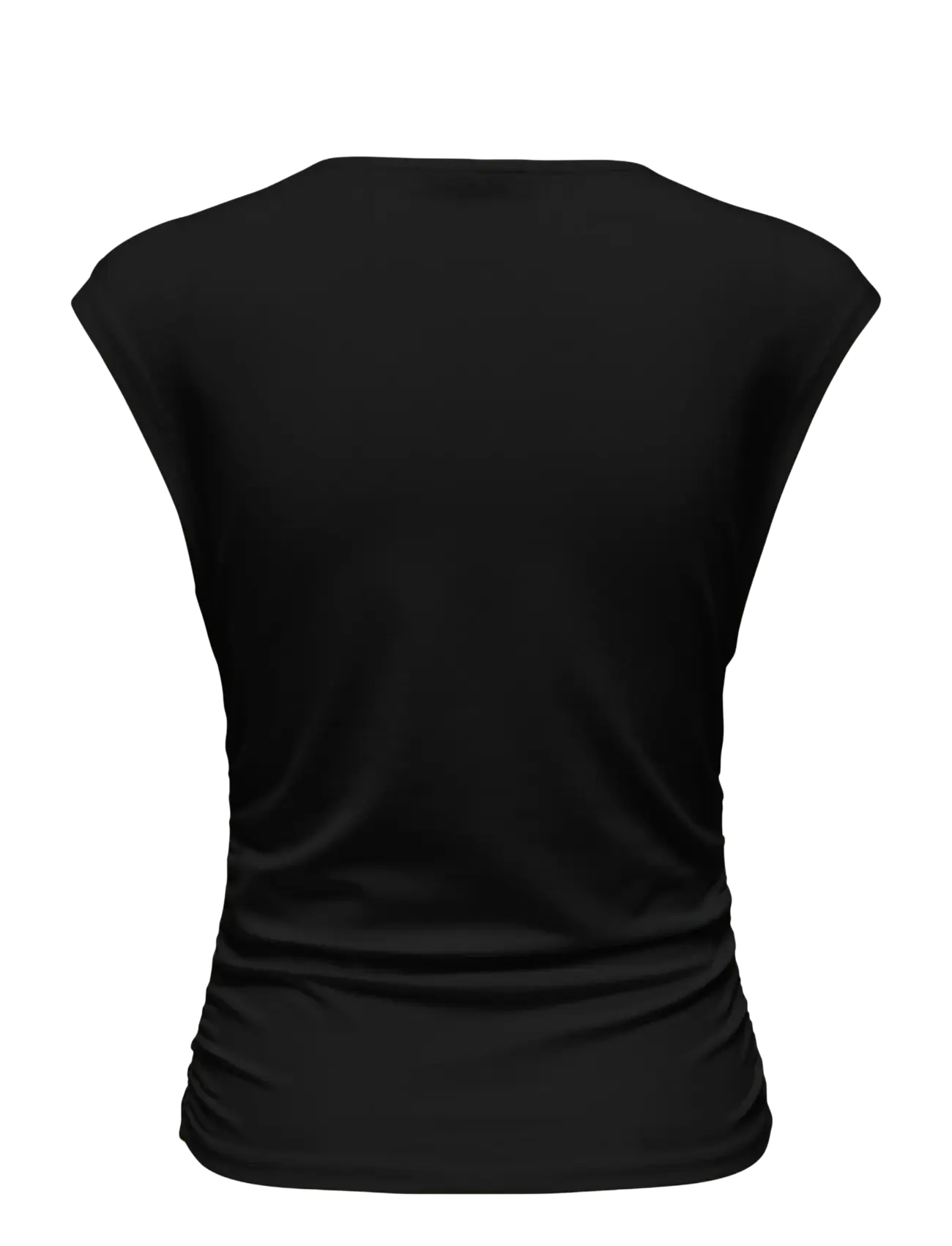 ONLY - ONLMIRA CAPSL RUCHING TOP JRS NOOS - t-shirts - black - 2