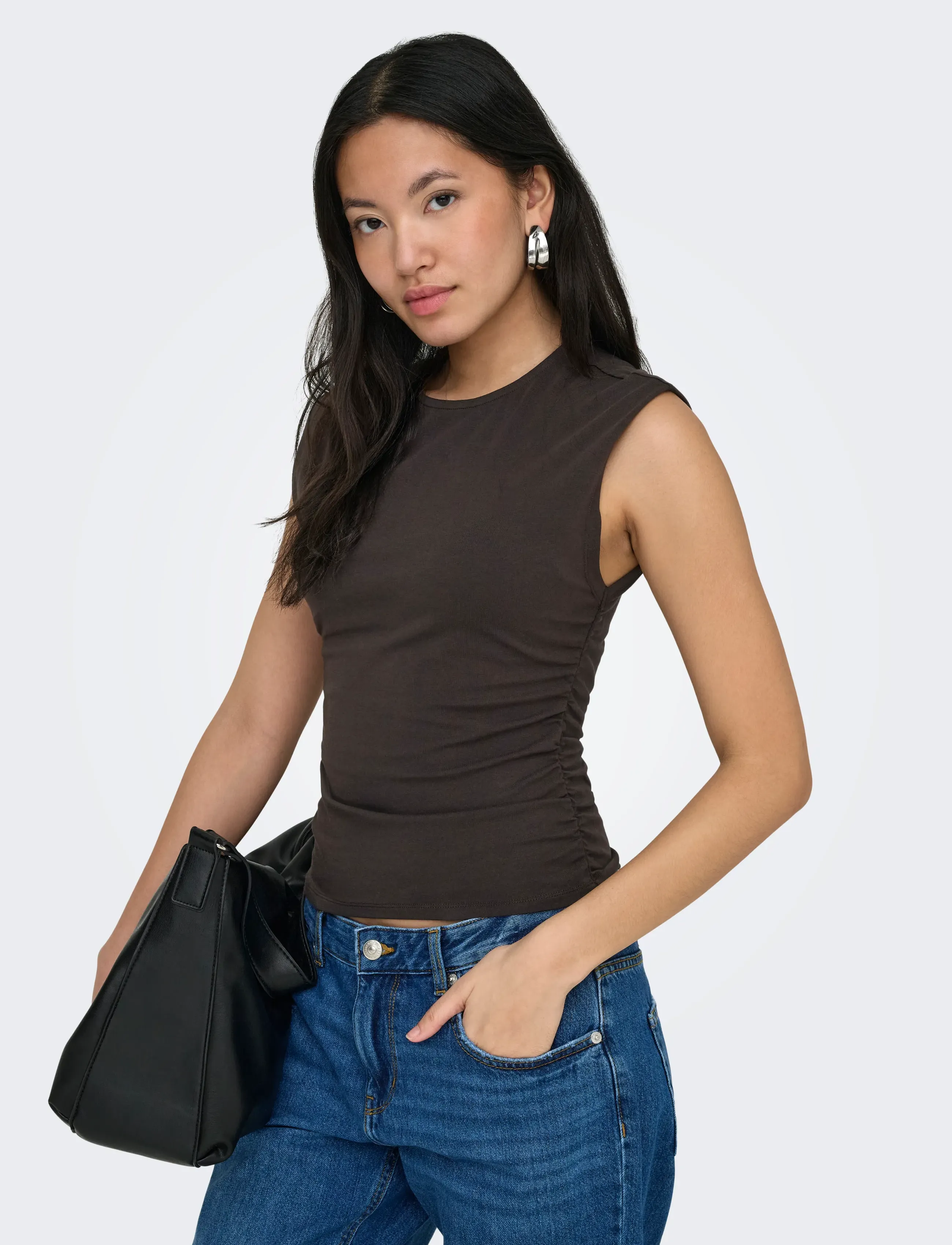 ONLY Onlmira Capsl Ruching Top Jrs Noos toppar dam – bild 6