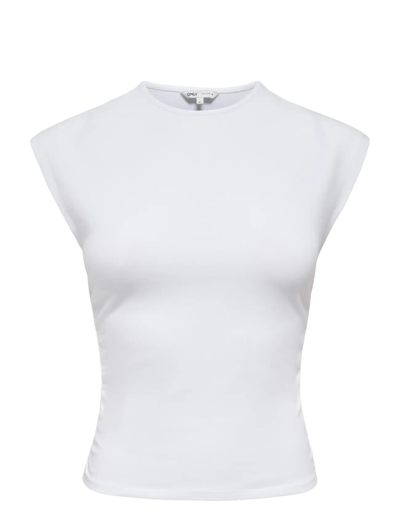 ONLY ONLMIRA CAPSL RUCHING TOP JRS NOOS - ONLY - WHITE / white
