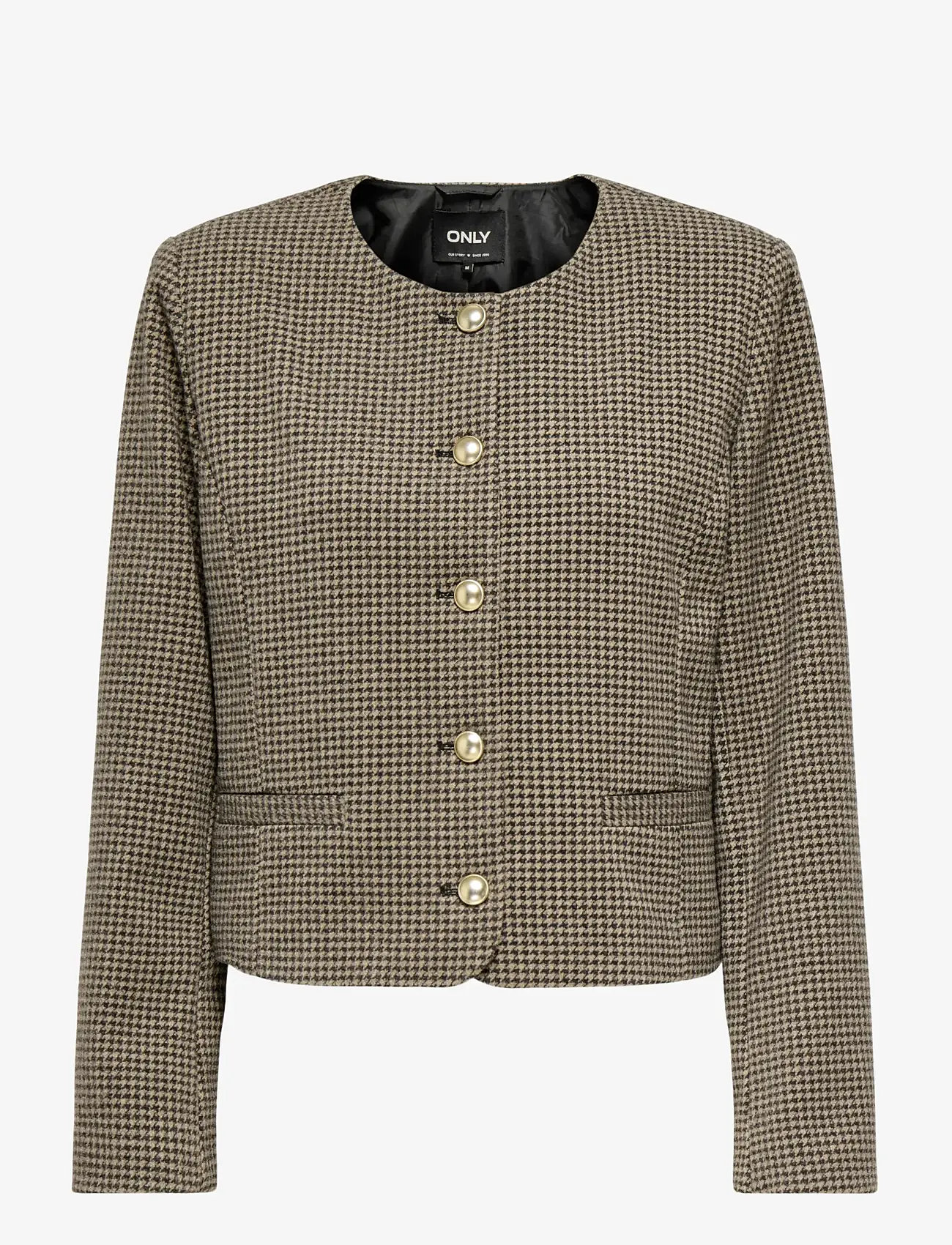 ONLY - ONLMAGGIE CHECK JACKET OTW - laveste priser - silver mink - 0