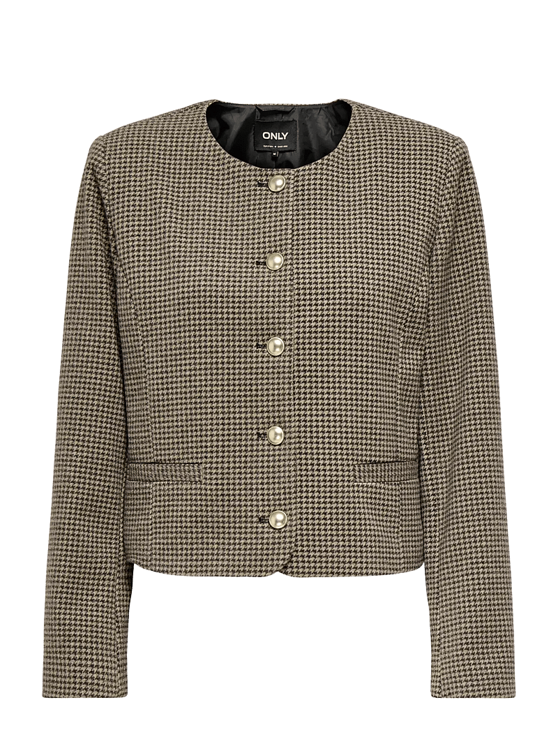 ONLY - ONLMAGGIE CHECK JACKET OTW - korta kavajer - silver mink - 0