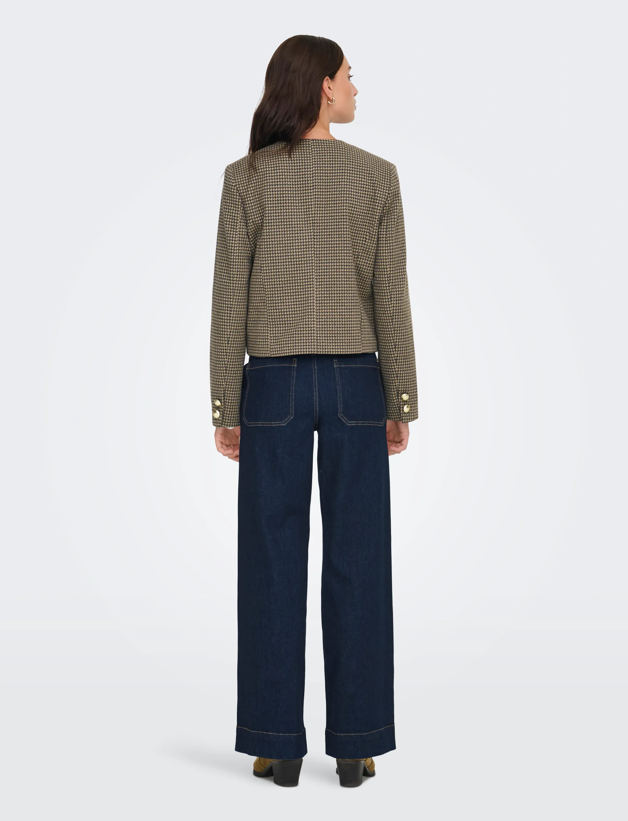 ONLY - ONLMAGGIE CHECK JACKET OTW - festtøj til outletpriser - silver mink - 3