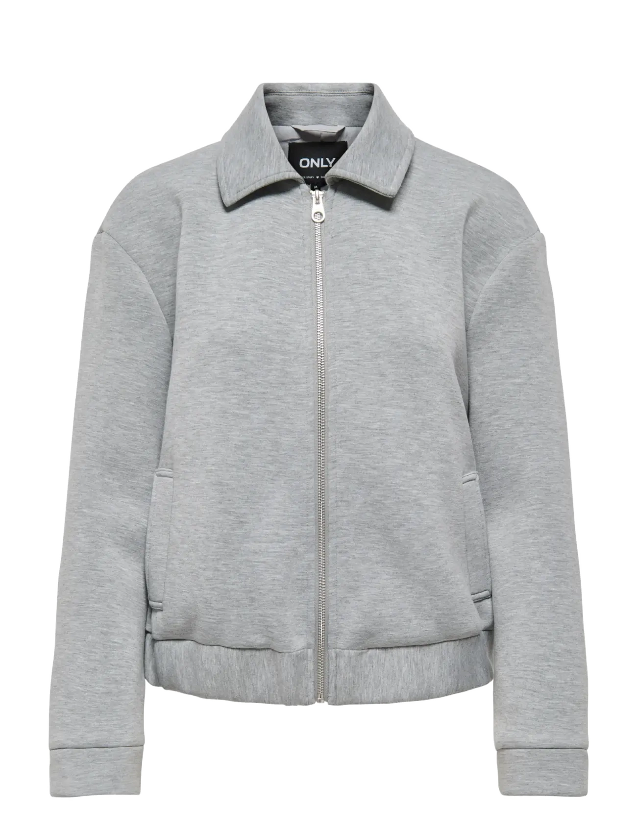 ONLY Onljudith Life Short Scuba Jacket Otw, S, Jackets, Grau - Light-summer Jacket, Frauen
