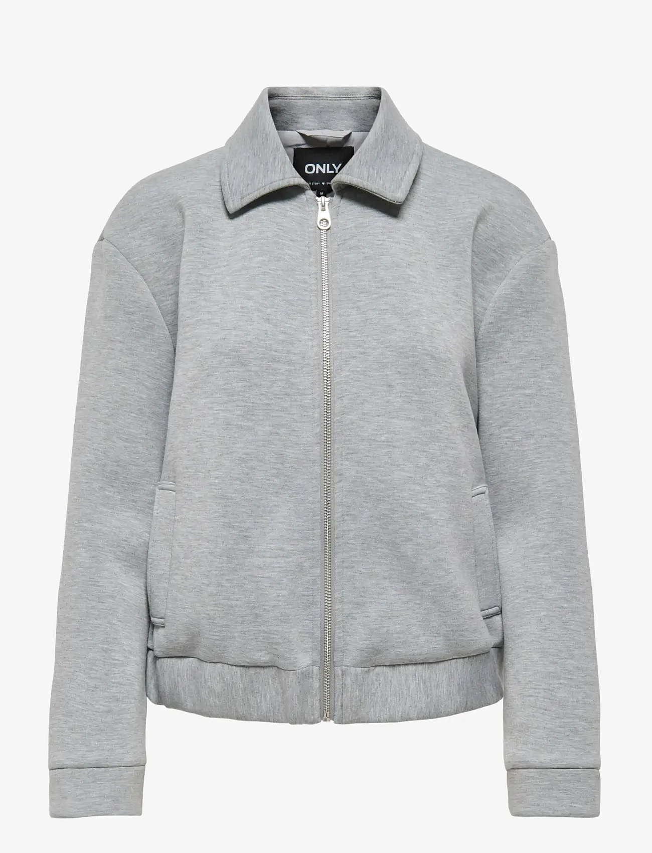 ONLY - ONLJUDITH LIFE SHORT SCUBA JACKET OTW - vestes de printemps - medium grey melange - 0