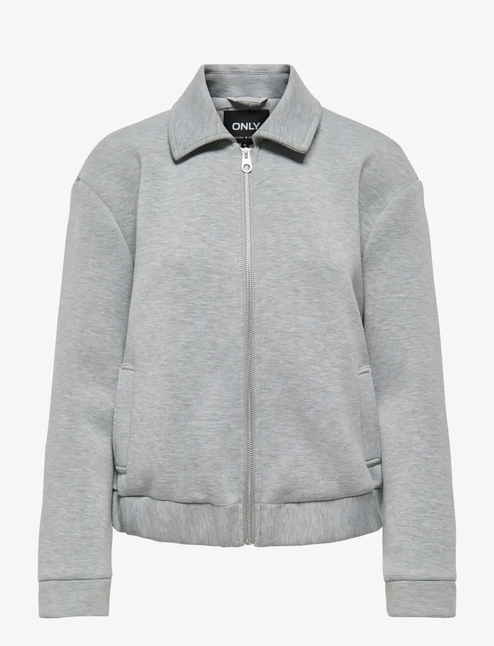 ONLY - ONLJUDITH LIFE SHORT SCUBA JACKET OTW - efterårsjakker - medium grey melange - 0