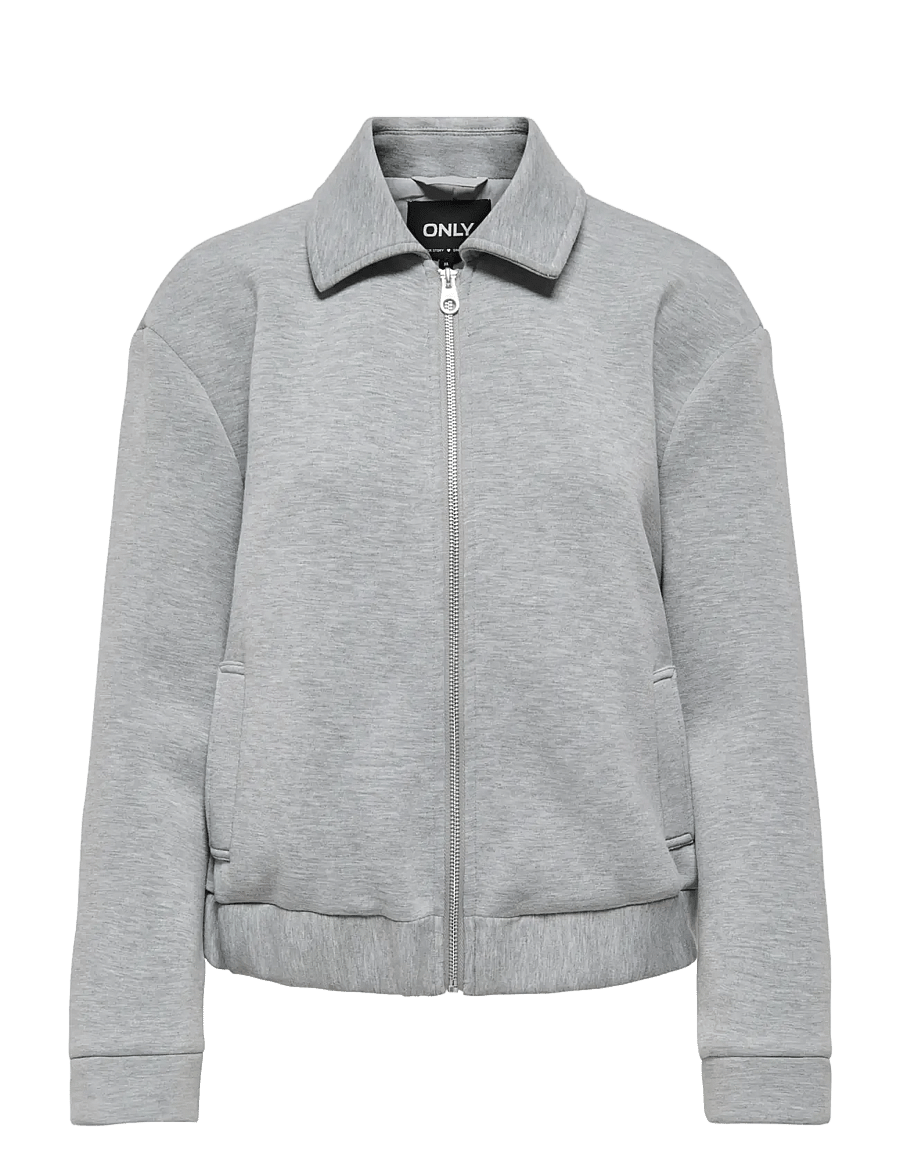 ONLY - ONLJUDITH LIFE SHORT SCUBA JACKET OTW - pavasara jakas - medium grey melange - 0