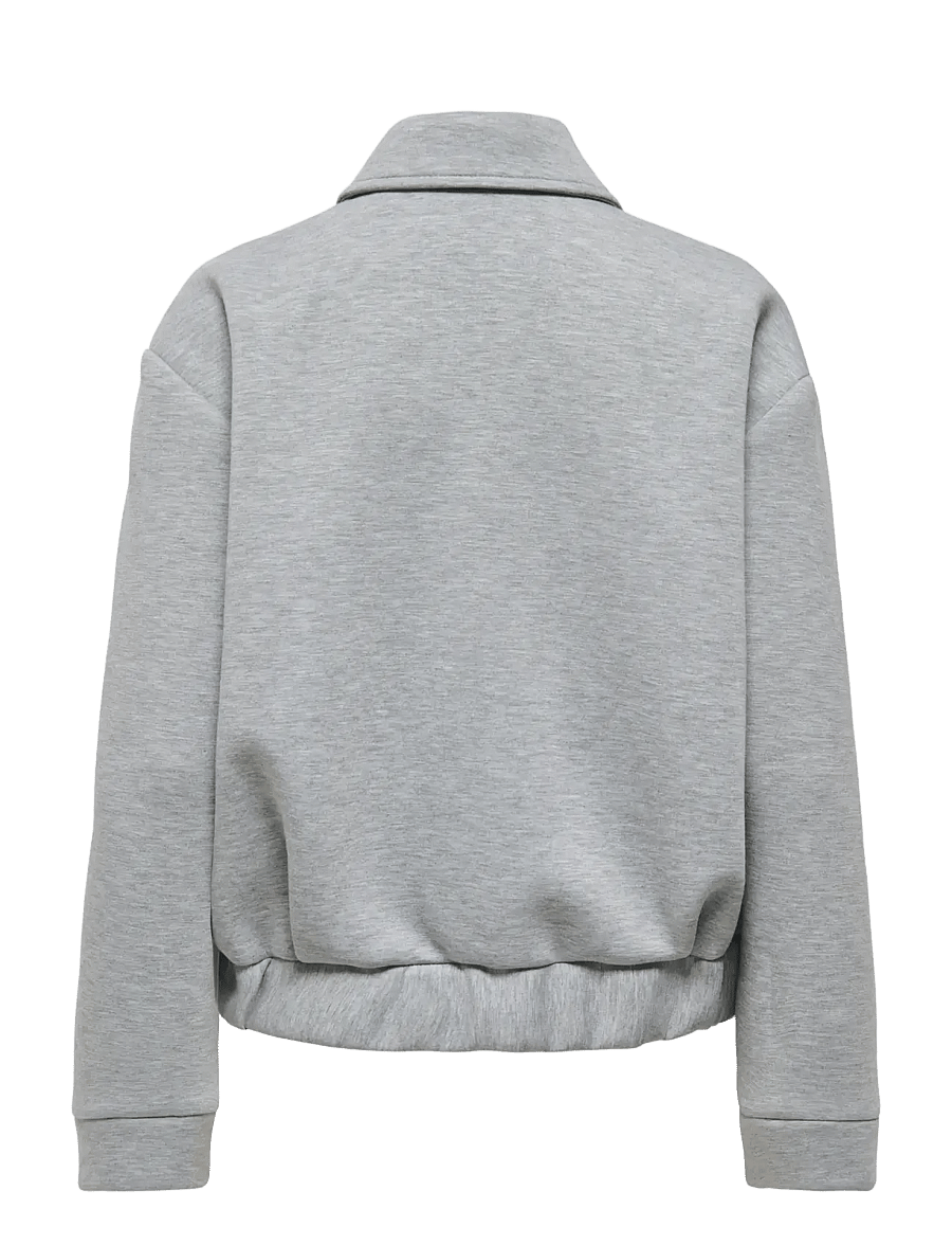 ONLY - ONLJUDITH LIFE SHORT SCUBA JACKET OTW - pavasara jakas - medium grey melange - 1