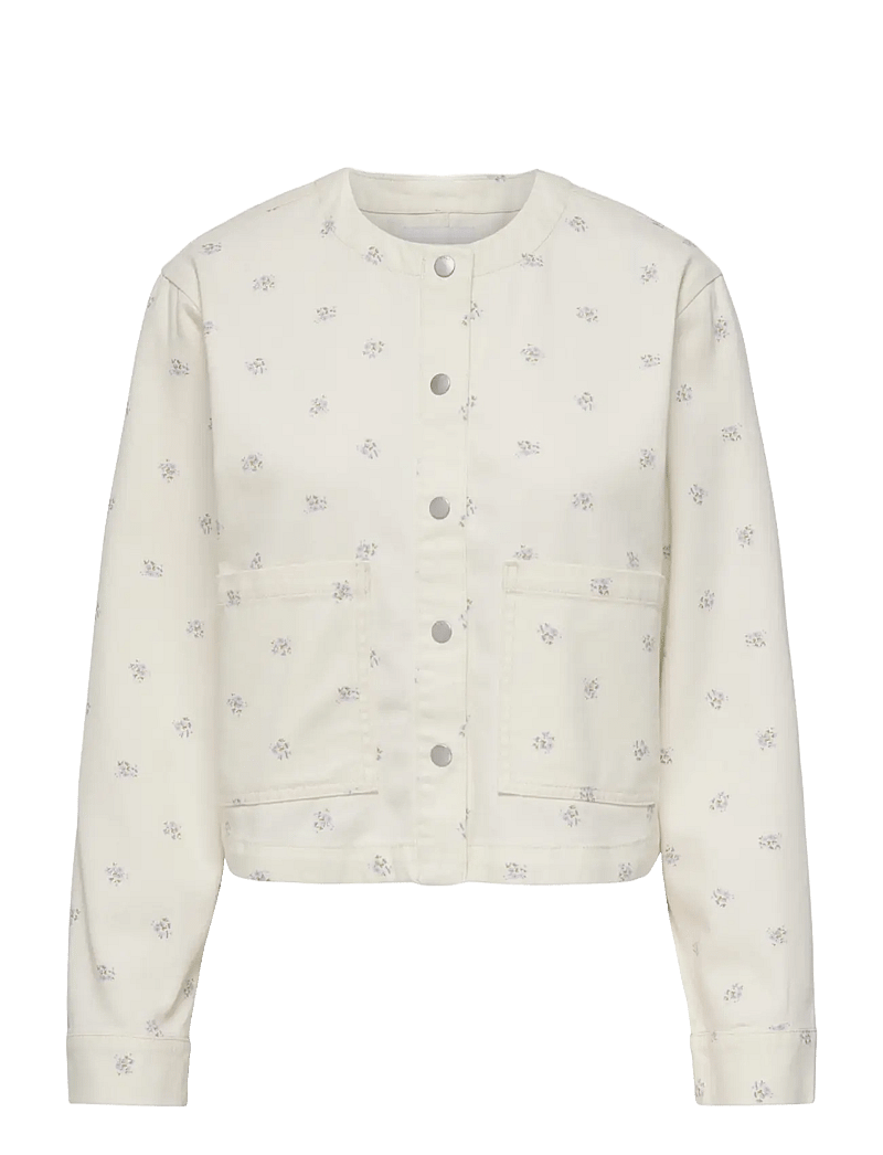 ONLY - ONLNAOMI AOP O-JACKET OTW - forårsjakker - egret - 0