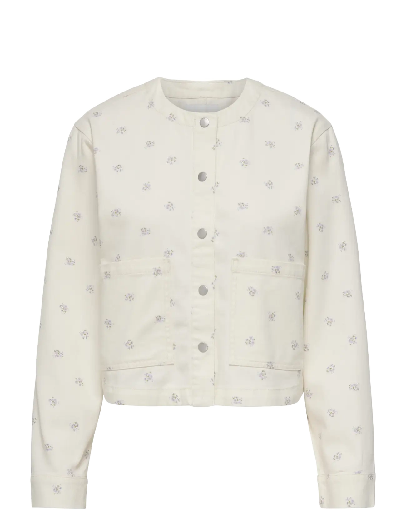 ONLY ONLNAOMI AOP O-JACKET OTW - Tøj - EGRET / cream