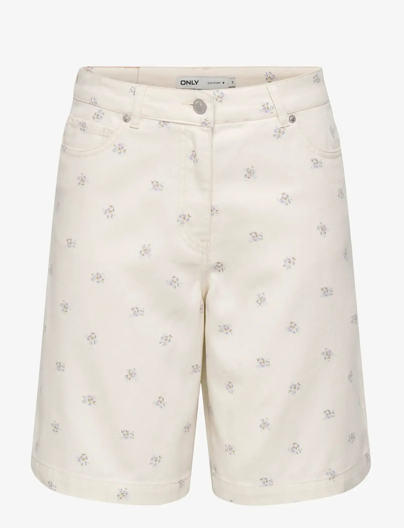 ONLY - ONLNAOMI AOP BERMUDA SHORTS OTW - bermudas - egret - 1