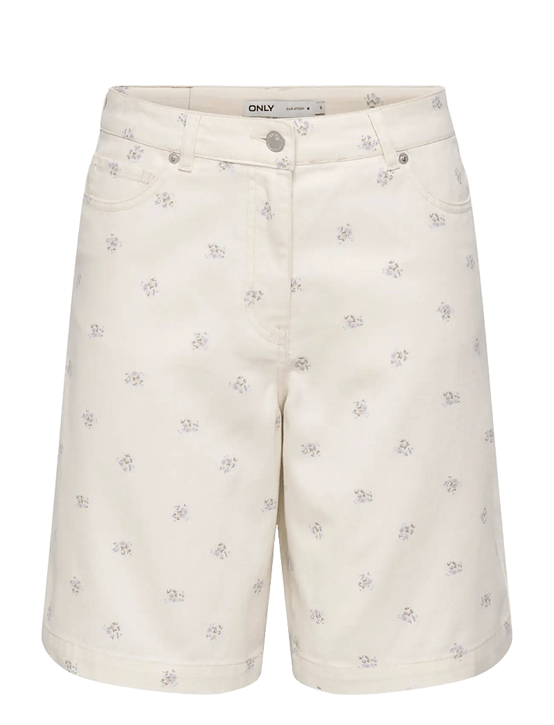 ONLY - ONLNAOMI AOP BERMUDA SHORTS OTW - bermudas - egret - 1