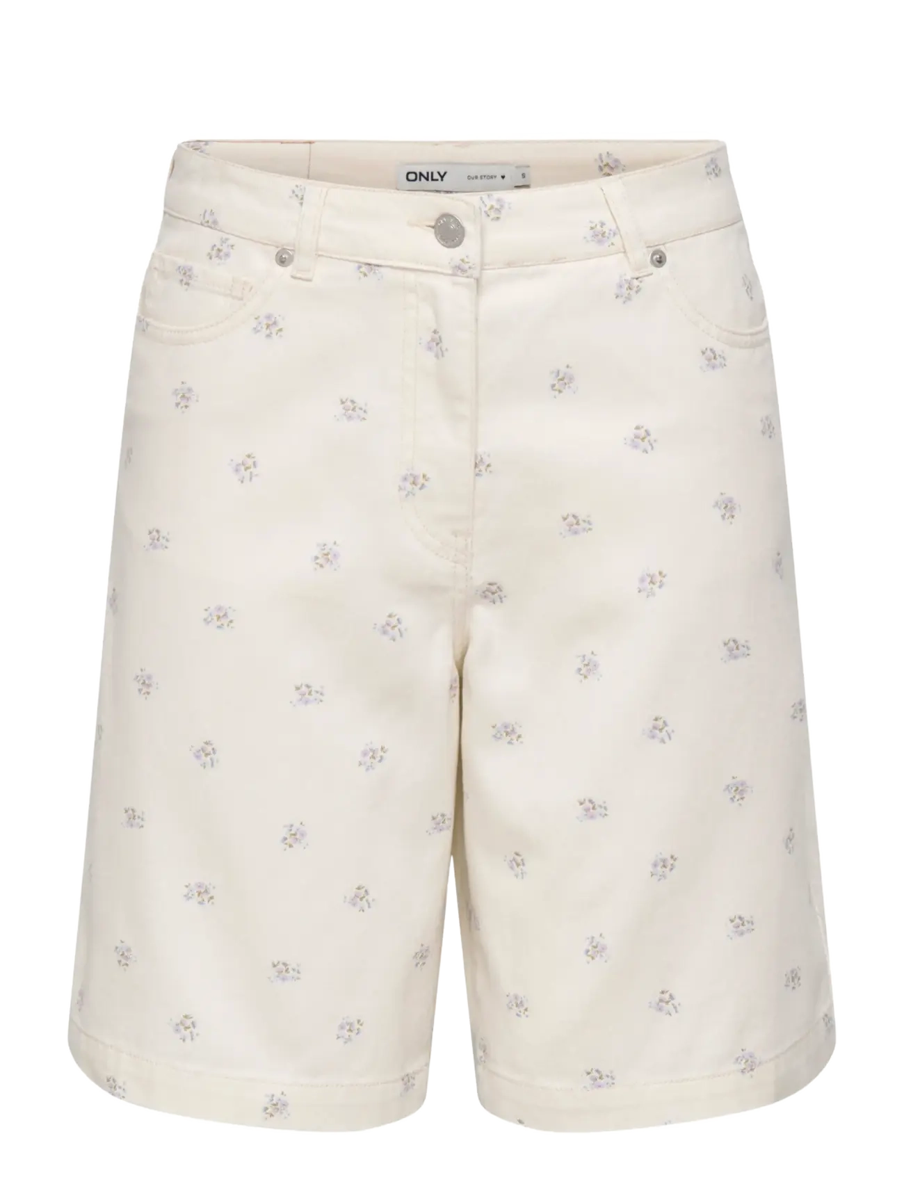 ONLY ONLNAOMI AOP BERMUDA SHORTS OTW - Shorts - EGRET / cream
