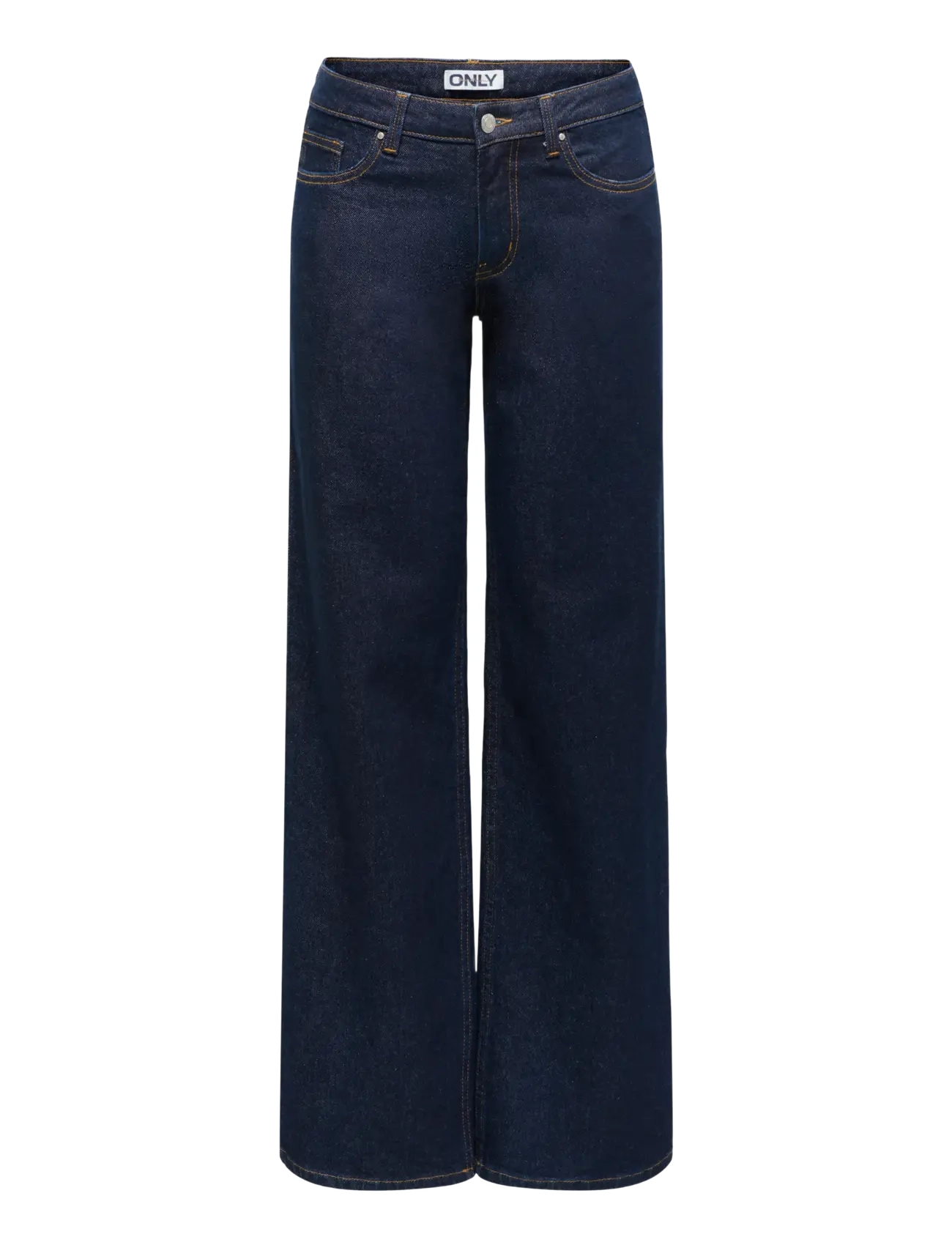 ONLY - ONLJUICY LW WIDE LEG DNM RINSE MAE NOOS - hosen mit weitem bein - dark blue denim - 1