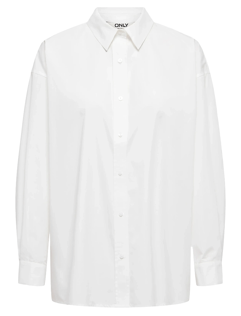 ONLY - ONLLIBBA L/S SHIRT WVN - långärmade skjortor - bright white - 0