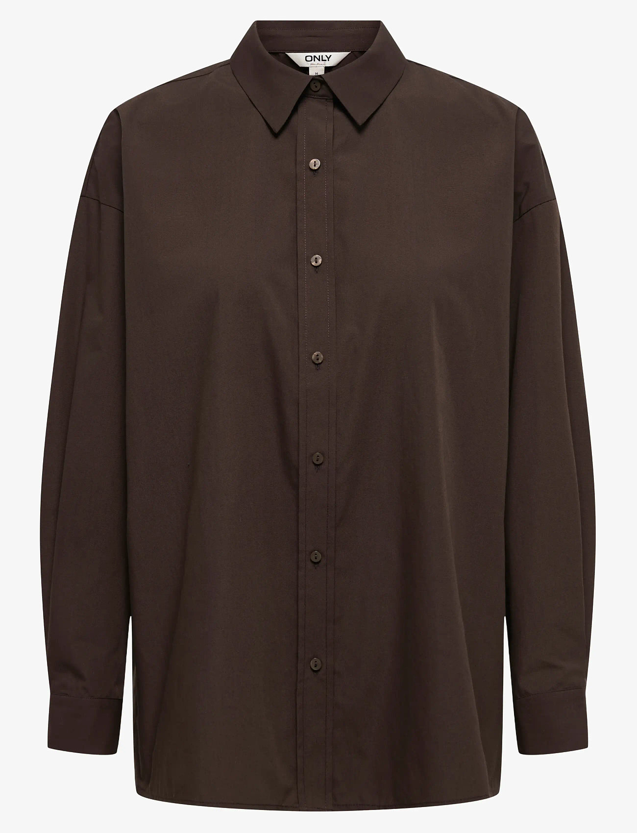 ONLY - ONLLIBBA L/S SHIRT WVN - coffee bean - 1