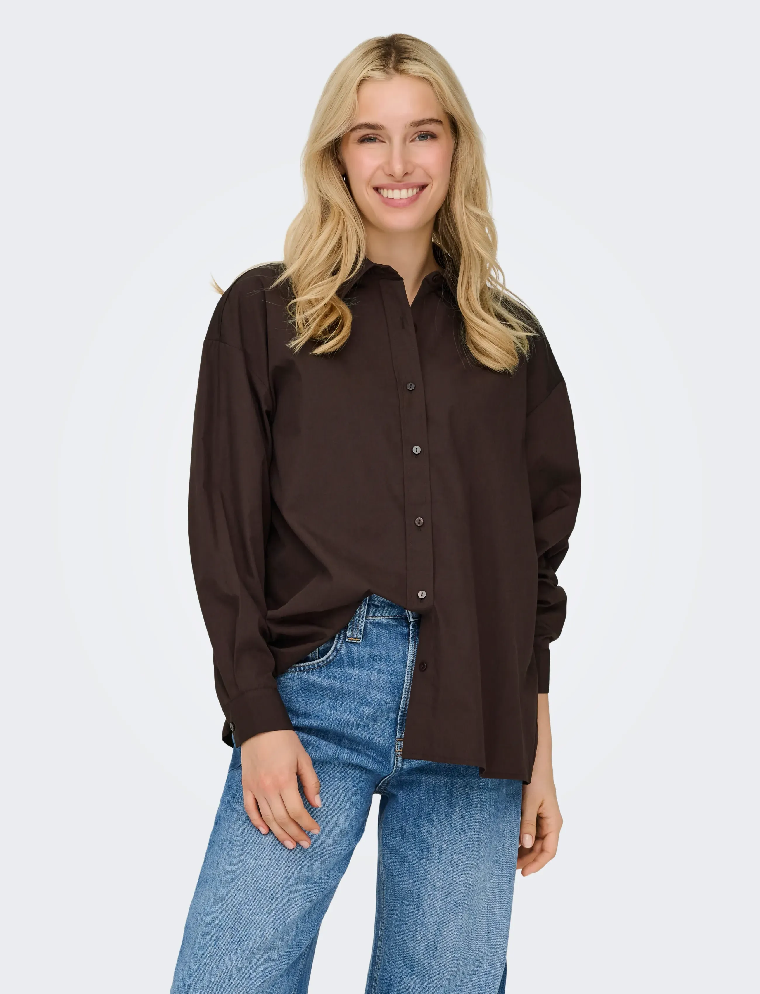 ONLY ONLLIBBA L/S SHIRT WVN - Langärmlige Hemden - COFFEE BEAN / brown