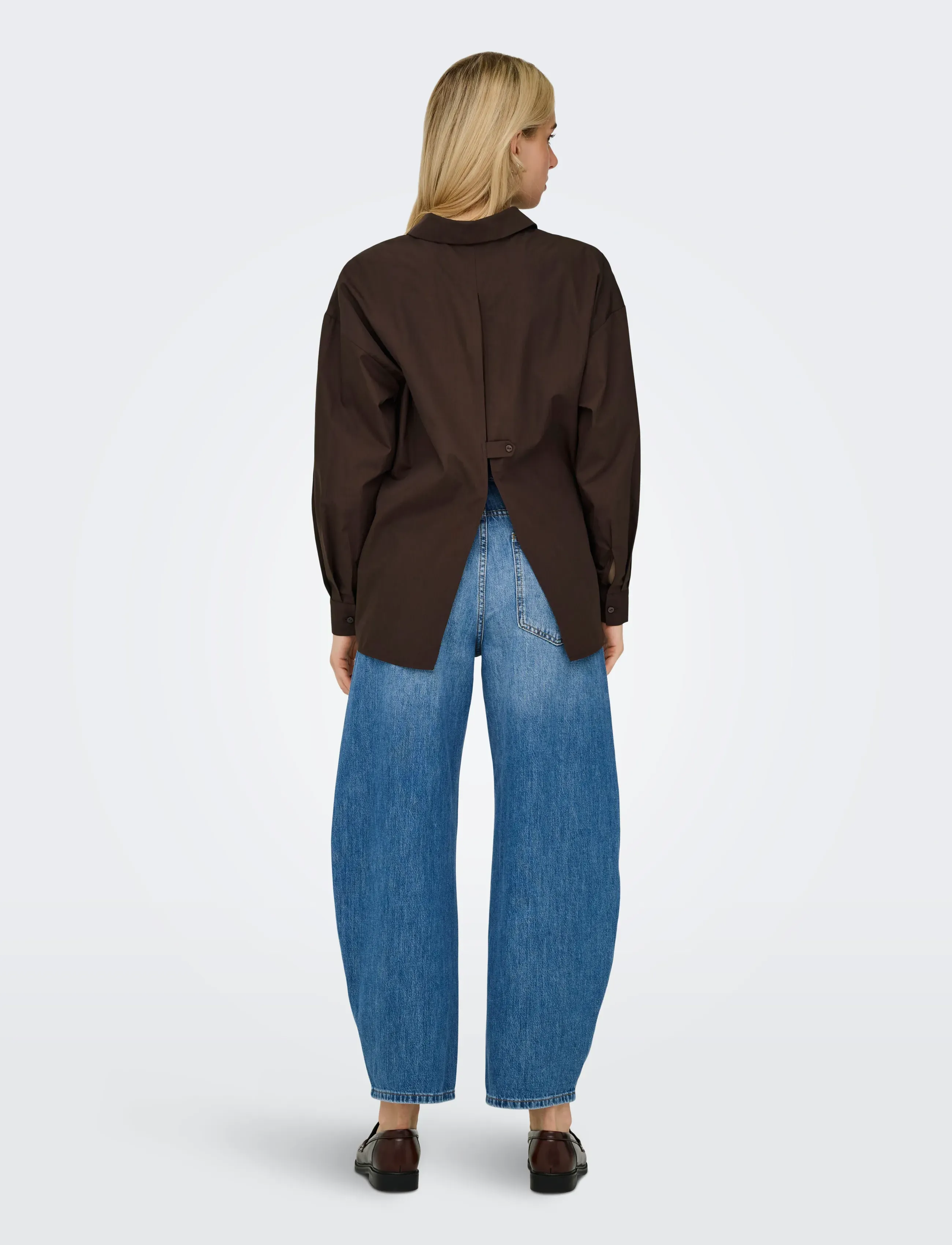 ONLY - ONLLIBBA L/S SHIRT WVN - coffee bean - 3