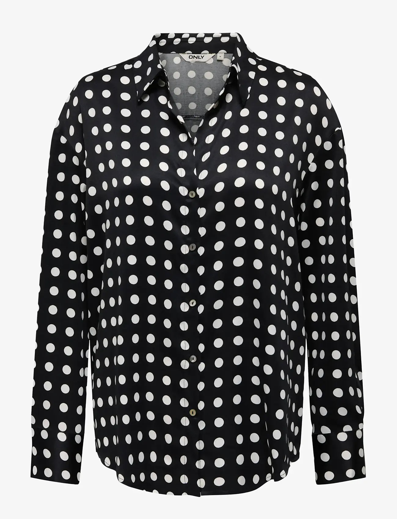 ONLY - ONLLYDIA L/S SATIN SHIRT WVN - langärmlige hemden - black - 1