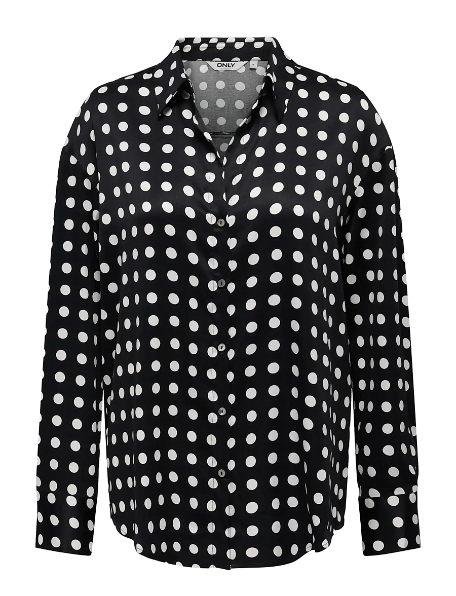 ONLY - ONLLYDIA L/S SATIN SHIRT WVN - chemises à manches longues - black - 1