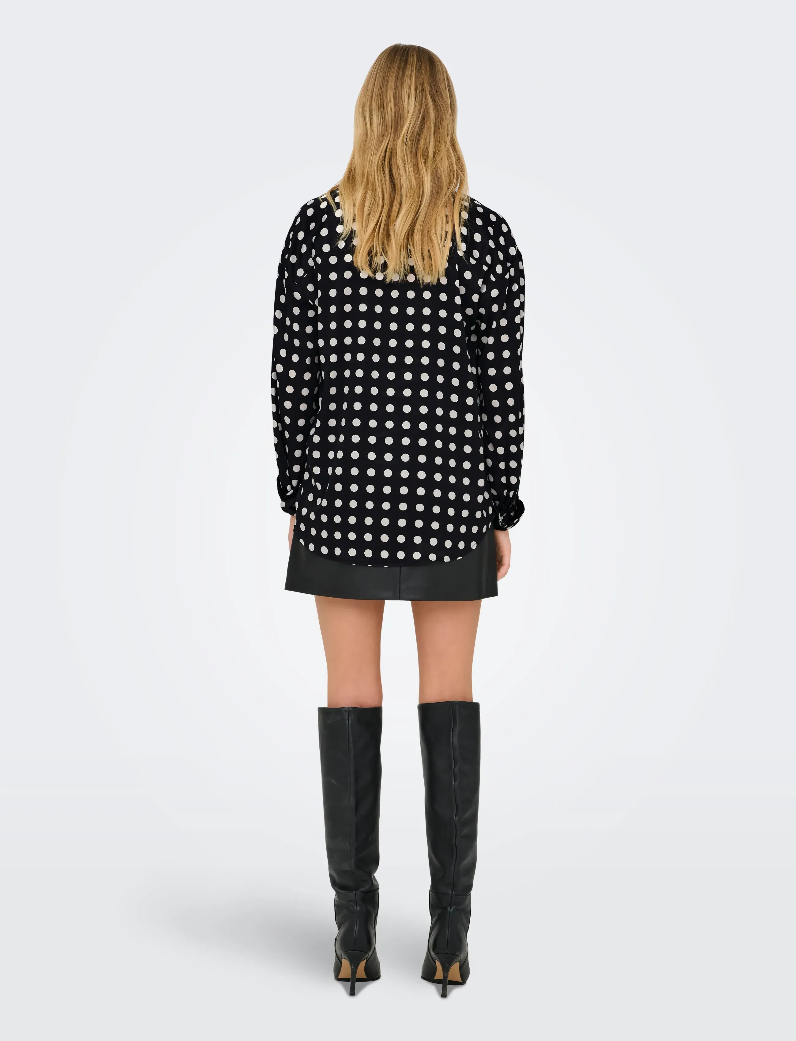 ONLY - ONLLYDIA L/S SATIN SHIRT WVN - langærmede skjorter - black - 3