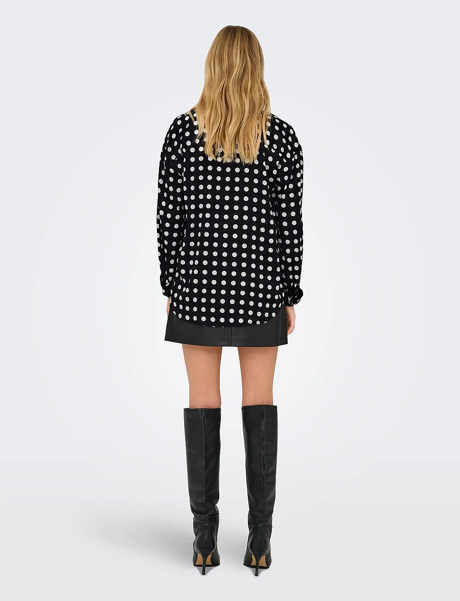 ONLY - ONLLYDIA L/S SATIN SHIRT WVN - chemises à manches longues - black - 3
