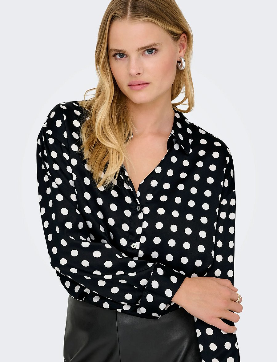 ONLY - ONLLYDIA L/S SATIN SHIRT WVN - chemises à manches longues - black - 5