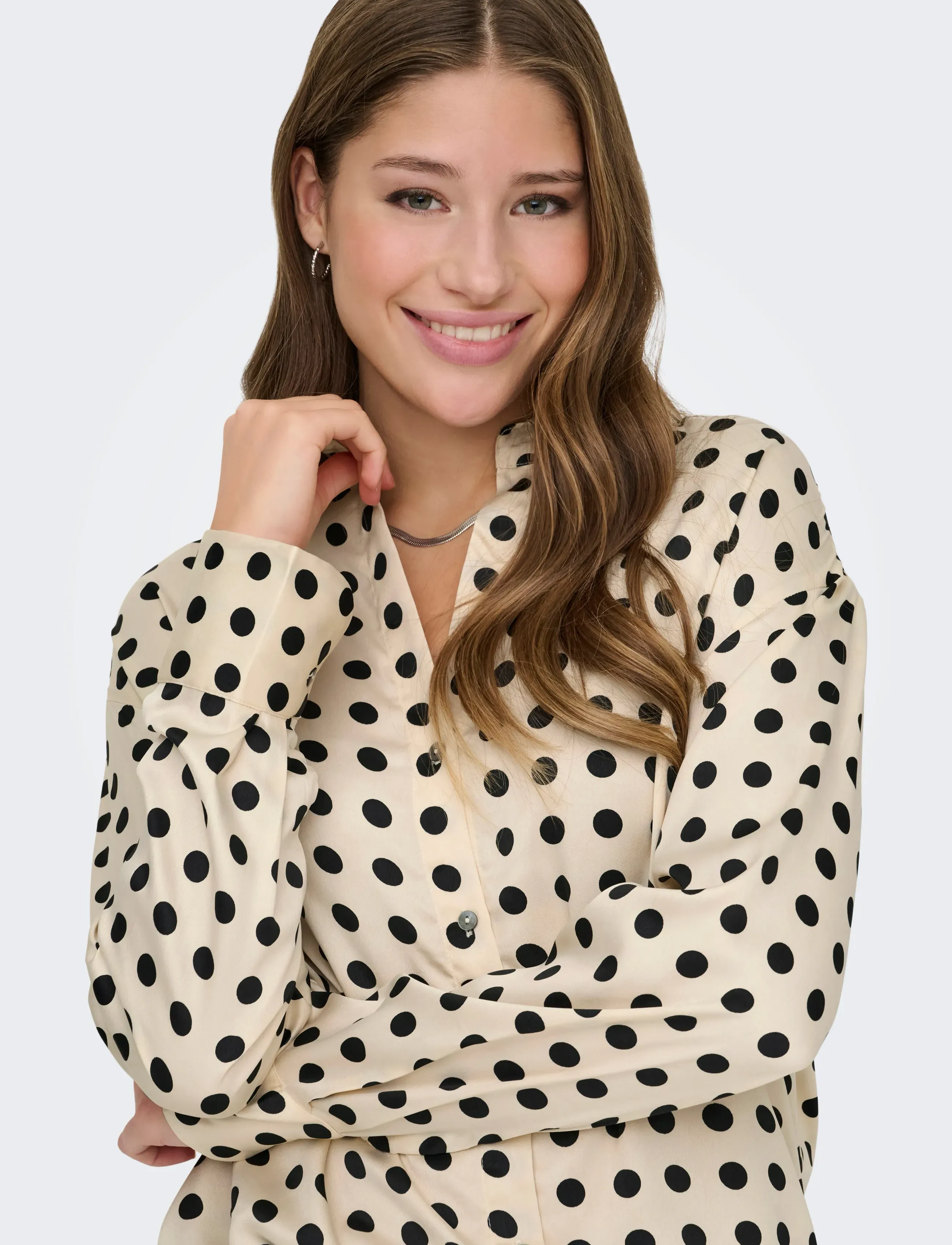 ONLY - ONLLYDIA L/S SATIN SHIRT WVN - pikkade varrukatega särgid - frosted almond - 5