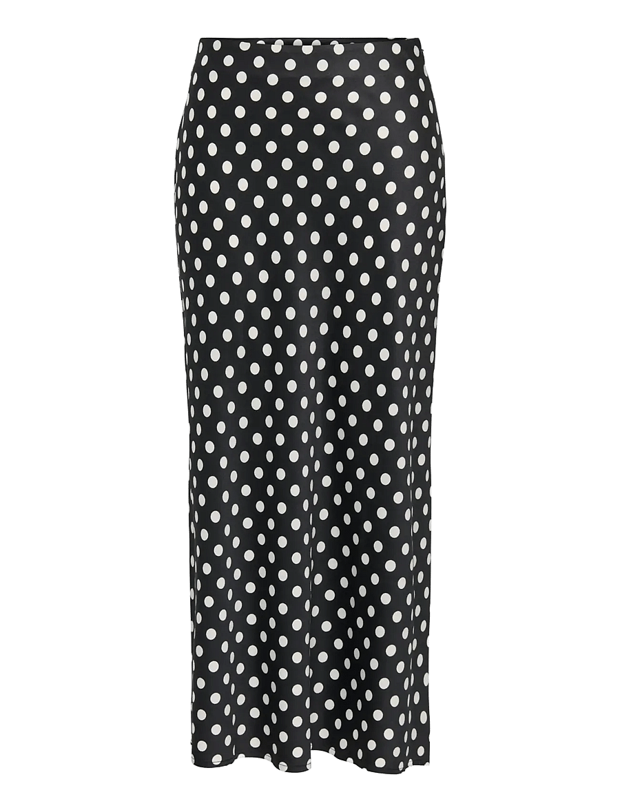 ONLY - ONLLYDIA LONG SATIN SKIRT WVN - black - 1