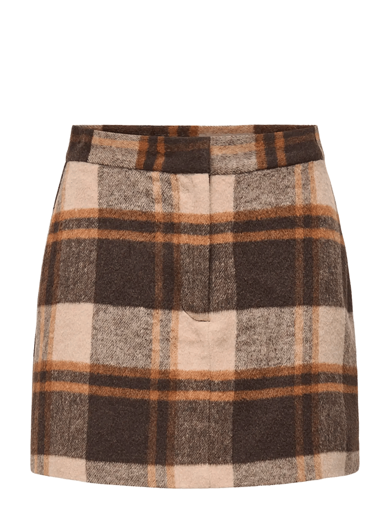 ONLY - ONLIMMY LIFE CHECK SKIRT OTW - korte nederdele - silver mink - 0