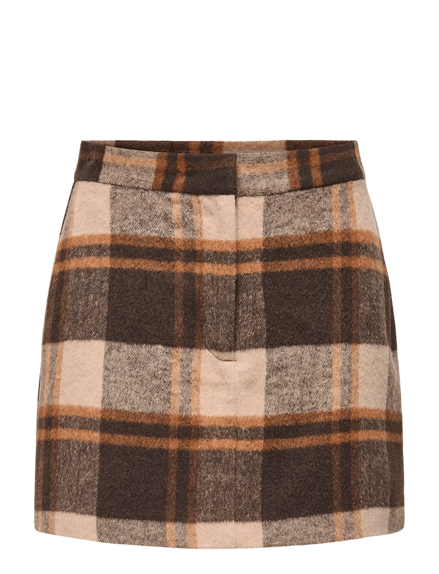ONLY - ONLIMMY LIFE CHECK SKIRT OTW - miniseelikud - silver mink - 1