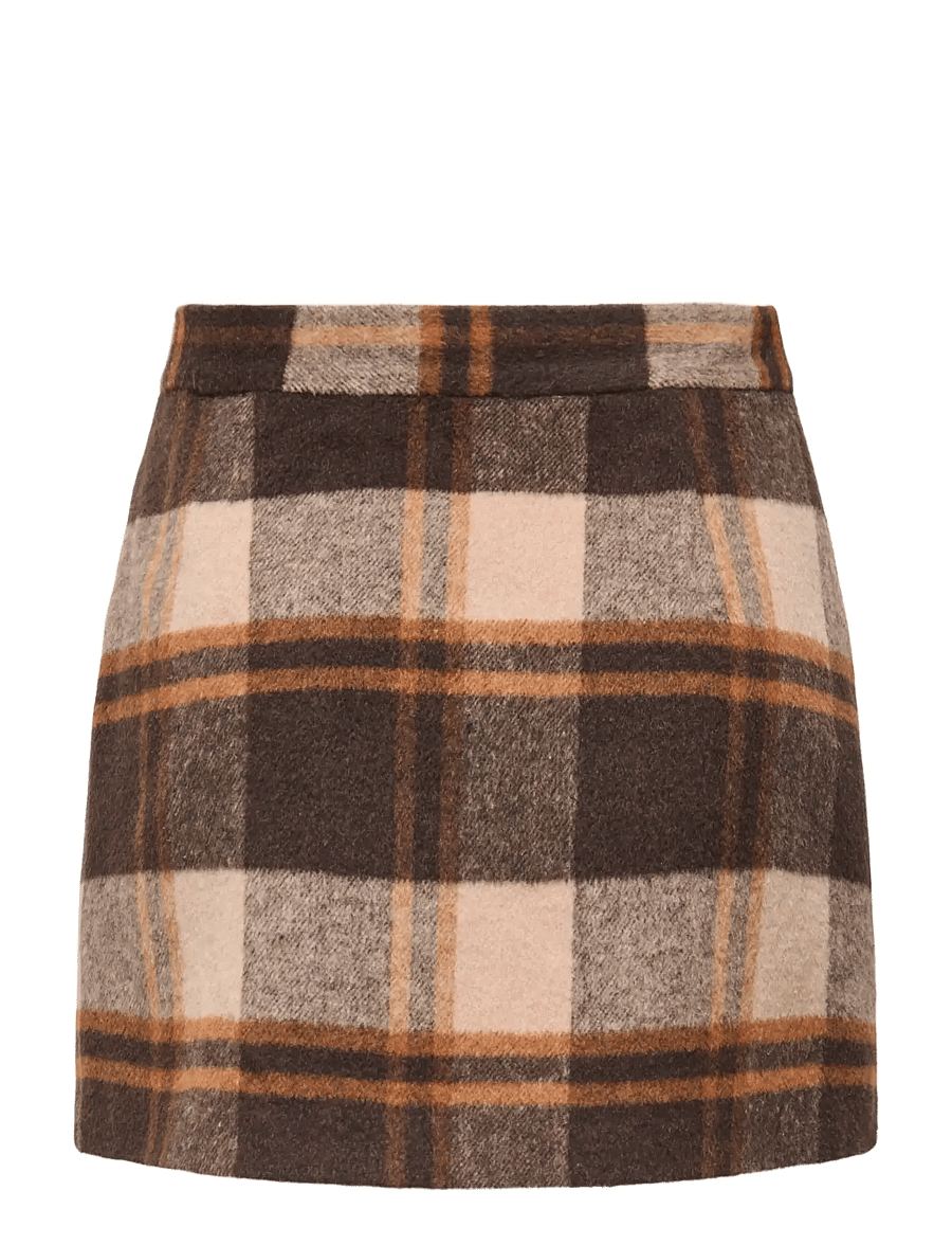 ONLY - ONLIMMY LIFE CHECK SKIRT OTW - miniseelikud - silver mink - 2