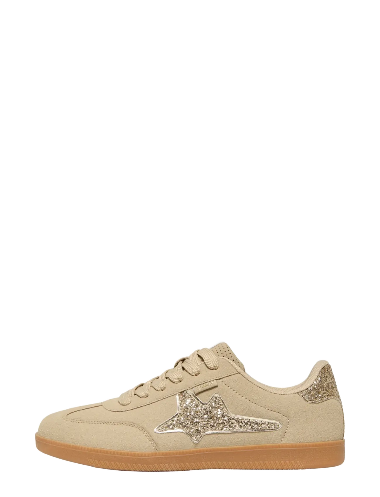 ONLSANDRA SIDE GLITTER SNEAKER - BEIGE