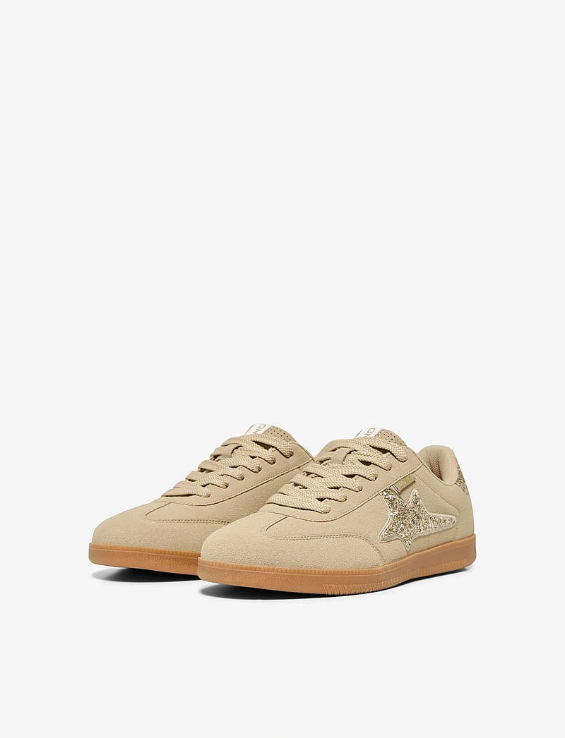 ONLY - ONLSANDRA SIDE GLITTER SNEAKER - låga sneakers - beige - 4