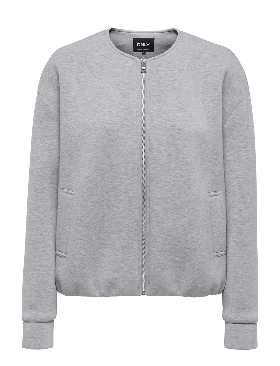 ONLY - ONLJUDITH LIFE O-NECK SCUBA JACKET OTW - bomberjacken - medium grey melange - 1